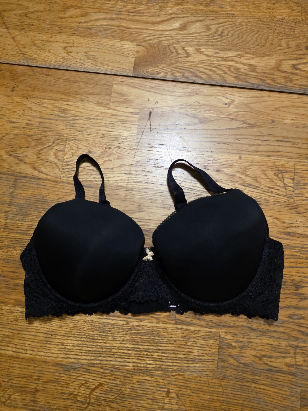 Juicy Couture Black Lace Push-Up Underwire Bra